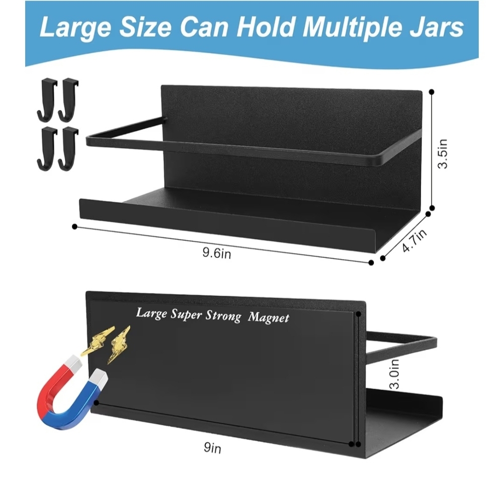 Magnetic Black Storage Shelf